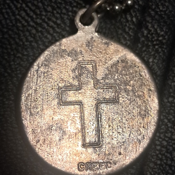 VINTAGENecklace SIGNEDCREED Christ Srengthens Me PENDANT - Picture 3 of 3